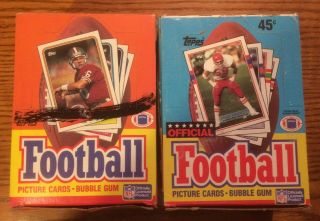 1988 And 1989 Topps Football Wax Box - 36 Pack Boxes - Bo Jackson Rc