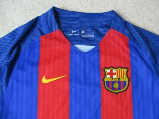 Nike Barcelona Soccer Jersey Youth Medium Red Blue Dri Fit Futbol Boys Kids A0 2