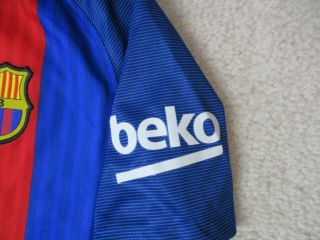 Nike Barcelona Soccer Jersey Youth Medium Red Blue Dri Fit Futbol Boys Kids A0 6