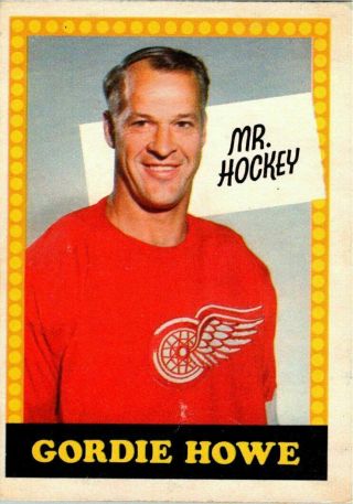 1969 - 70 O - Pee - Chee Gordie Howe Vintage Hockey Card No Detroit Red Wings Rare