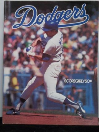 Los Angeles Dodgers 1978 Vinatge Program Scorecard Unscored Vg Rick Monday Cover