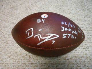 Ben Roethlisberger Auto Signed Nfl Game Football 10/2/16 Steelers W/ 3 Insc