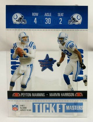 2003 Leaf Rookies & Stars Ticket Masters Tm - 16 Peyton Manning / Marvin Harrison