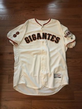 2016 Dave Righetti Sf Giants Game Worn Home Jersey Mlb Holo Size 50 12 20
