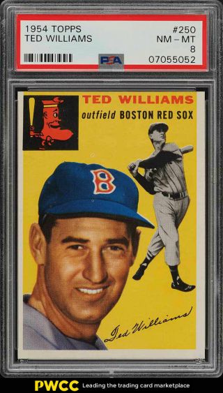 1954 Topps Ted Williams 250 Psa 8 Nm - Mt (pwcc)