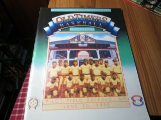 1988 Old Timers Baseball Classic Program Buffalo Ny