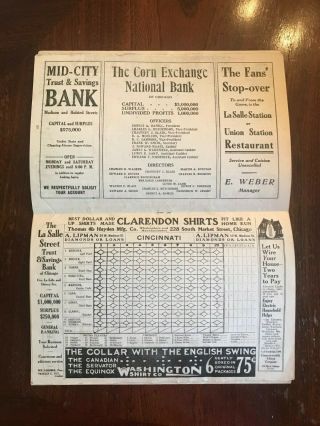 Chicago Cubs 1913 Official Scorecard and Program (Tinker/Evers/Chance) 4