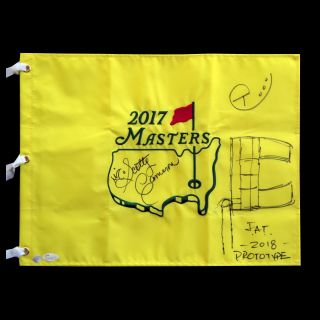 Scotty Cameron Signed Masters Golf Flag 2017 Autograph W Drawing Jsa