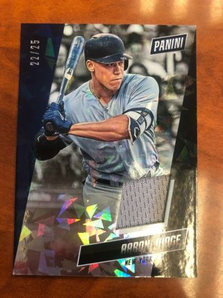 2019 Panini The National Cracked Ice Aaron Judge 22/25 Jersey/patch Ny Yankees