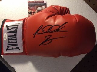 Riddick Bowe Autographed Everlast Red Boxing Glove Jsa