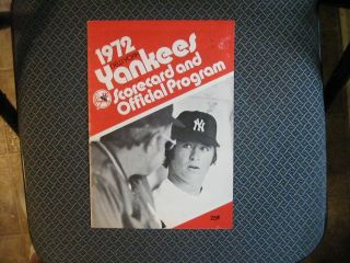1972 N.  Y.  Yankees Vs Twins Unscored Game Program With Rod Carew,  Killebrew