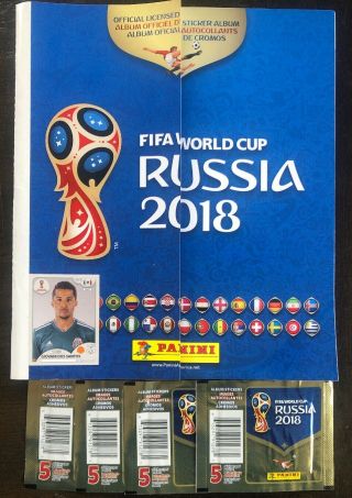 Fifa World Cup Russia 2018 Panini Sticker Book Official And 20 Pack Of Stickers