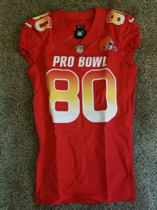 Cleveland Browns Jarvis Landry Game Issued Pro Bowl Jersey 80 Sz 42