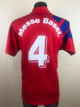Fc Basel 1995/1996 Home Autograph Football Soccer Jersey Shirt Adidas Size Xl