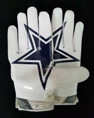 82 Jason Witten Of Dallas Cowboys Nfl Locker Room Game Issued Gloves (2xl)
