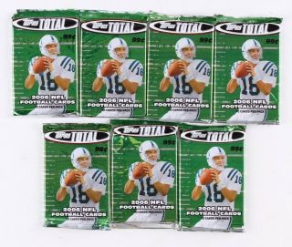 2006 Topps Total Nfl Football Cards - 7x Packs Of 10