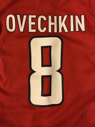Washington Capitals - Alex Ovechkin 8 - NHL Reebok Youth Jersey - Small/Medium 5