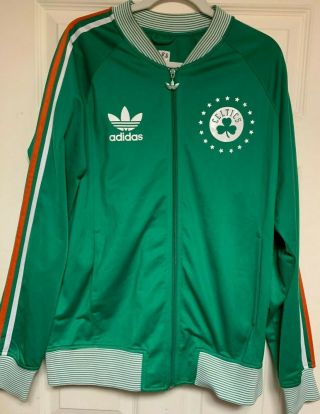 Boston Celtics Game Worn / Issued Adidas Green Warm Up Jacket