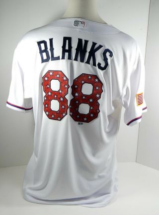 2015 Texas Rangers Kyle Blanks Game Issued Poss Game 4th Of July Jersey