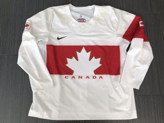 2014 Olympic Authentic Nike Team Canada White Iihf Hockey Jersey Sz 60