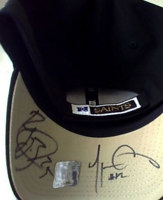 Reggie Bush And Marques Colston Orleans Saints Autographed Signed Hat