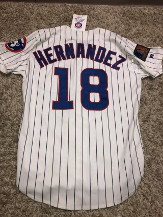 1994 Chicago Cubs Jose Hernandez Game Home Jersey MLB 125th Anniversary 2