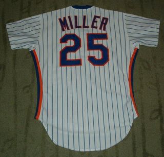 York Mets Keith Miller Game Worn 1987 Rookie Jersey (k.  C.  Royals)