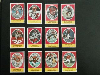1972 Sunoco Football Stamp Kansas City Chiefs Complete Set All 24