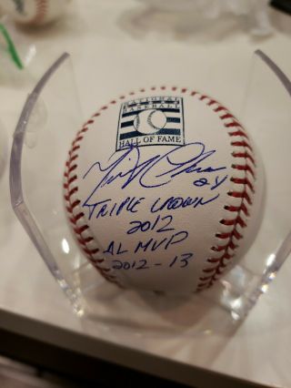 Miguel Cabrera Signed Hall Of Fame Baseball With Inscriptions Detroit Tigers
