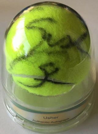 Usher Autograph Signed Celebrity Ace Tennis Ball Series 3 Authentic Holder Sp