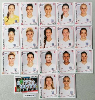 Panini Women World Cup France 2019 England Team 18 Stickers