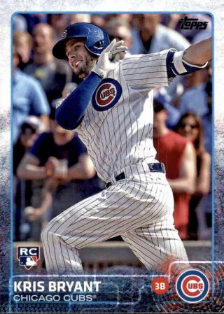 2015 Topps Kris Bryant Rookie Baseball Card Rc Swinging 616 Cubs - Quantity