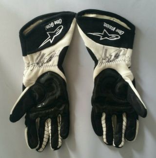 Jeffrey Earnhardt Vintage Nascar Alpine Driver Gloves Signed Autographed