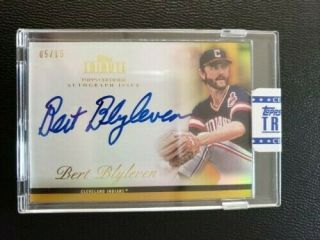2012 Topps Tribute Bert Blyleven Gold On Card Auto 05/15 - Hof Indians