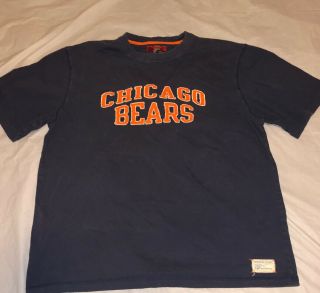 Vtg Chicago Bears Shirt Dark Blue & Orange Mens Xl T Shirt