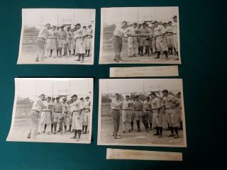 4 - 1948 Babe Ruth At Bat - Type 1 Press Photos