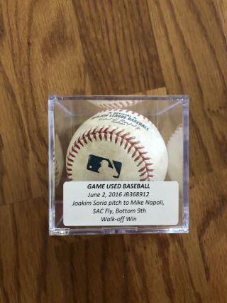 Mike Napoli Game Hit Baseball,  Walkoff Hit,  Cleveland Indians,  Mlb Auth