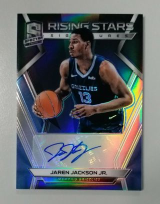 2018 - 19 Panini Spectra Jaren Jackson Jr Rising Star Signatures Rc Prizm Auto /75