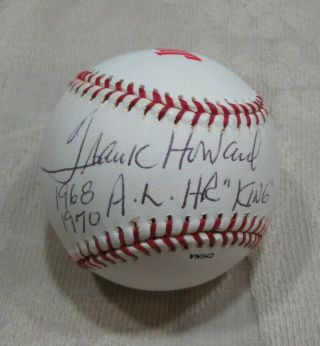 Vintage Frank Howard Auto Signed Baseball Washington Senators Al Hr King