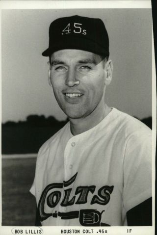 1964 Press Photo Team/league Issued Bob Lillis Of The Houston Colt.  45s