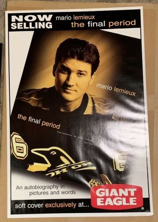 Mario Lemieux 1997 Poster Pittsburgh Penguins 39.  5x26.  5 The Final Period