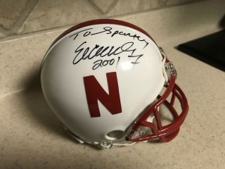 Eric Crouch Autographed Nebraska Cornhuskers Mini Riddell Helmet 2
