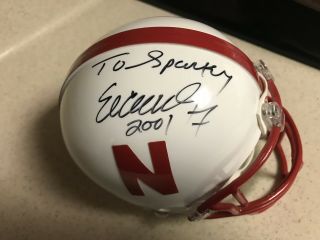 Eric Crouch Autographed Nebraska Cornhuskers Mini Riddell Helmet 3