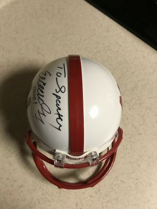 Eric Crouch Autographed Nebraska Cornhuskers Mini Riddell Helmet 7