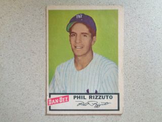1954 Dan Dee Potato Chips Phil Rizzuto York Yankees Vintage Card Ex