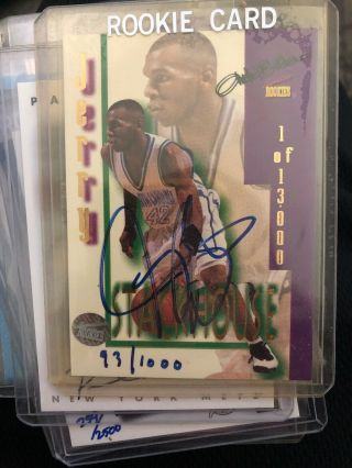 1995 Signature Rookies Jerry Stackhouse Autograph Auto Card 99/1000