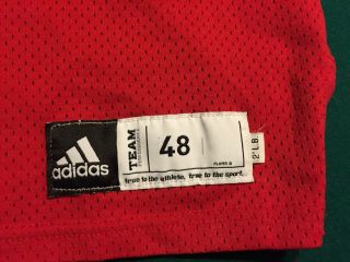 University of Wisconsin BADGERS Game Worn Adidas Jersey 71 sz48 3