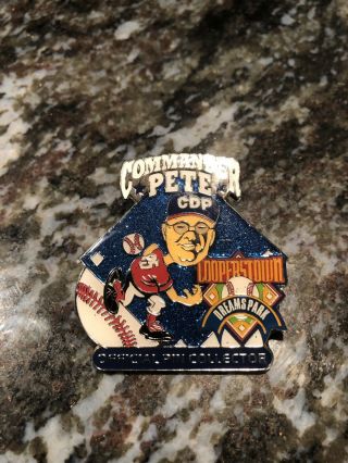 Commander Pete Cooperstown York Baseball Pin Very Rare Blue Variation