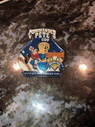 Commander Pete Cooperstown York Baseball Pin Very Rare BLUE Variation 2