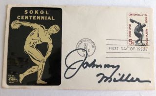 Johnny Miller Golfer Signed Autographed 1965 Sokol Centennial Fdc Cachet Sgc